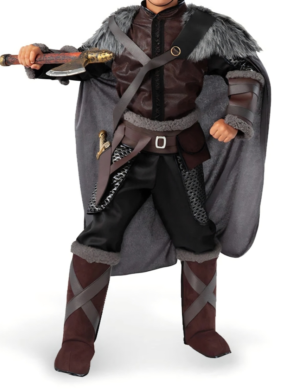 Kids Viking Costume Medieval Halloween Party Fantasy Warrior Teetot Sz 8-9